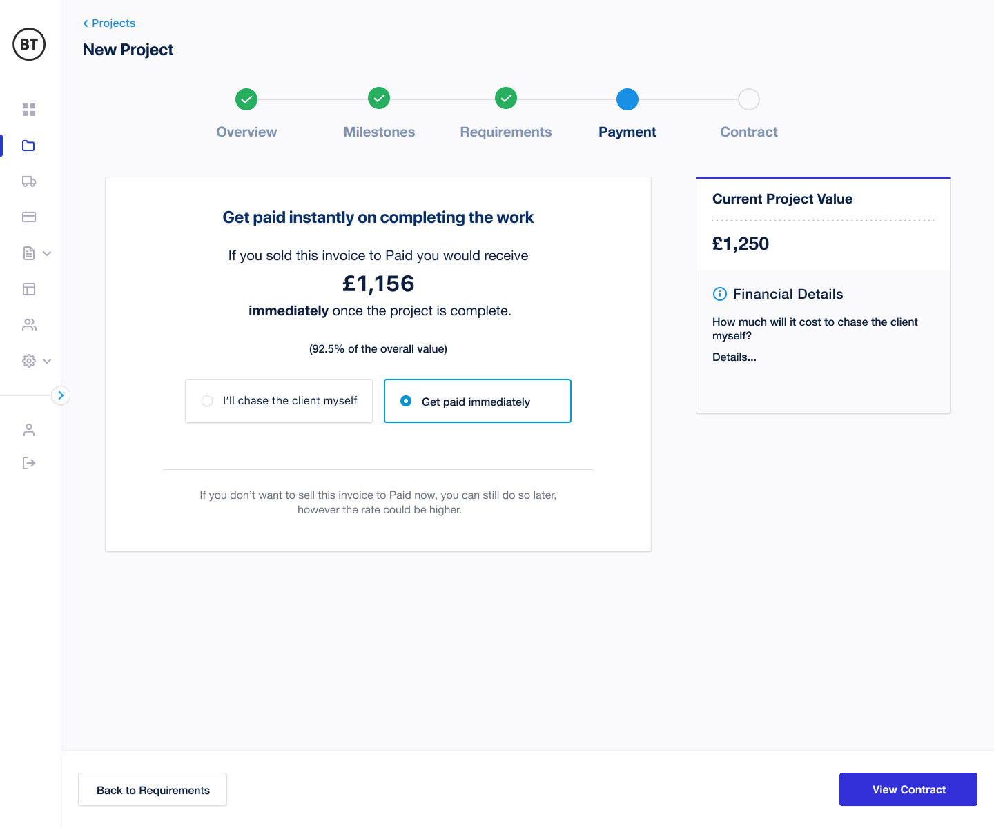 Paid Project Setup Payment Sample